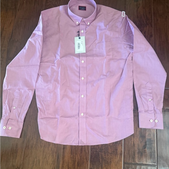 NWT Untuckit Men's Wrinkle Free Cadetto Slim in Rosewine Microgingham - Picture 10 of 12